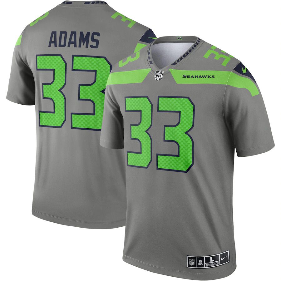 Men Seattle Seahawks #33 Jamal Adams Nike Steel Inverted Legend NFL Jersey->seattle seahawks->NFL Jersey